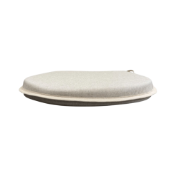 Schlichte Leinen D-förmige Sitzpolster | Schlichte Beige Klassische D-förmige Sitzpolster