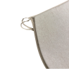 Schlichte Leinen D-förmige Sitzpolster | Schlichte Beige Klassische D-förmige Sitzpolster