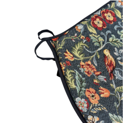 William Denim Tapestry D-förmige Sitzpolster | D-förmige blaue Sitzpolster