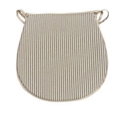 Grey Stripe D Shaped Seat Pads | Extra Thick Striped D Shaped Seat Pad