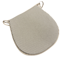 Grey Stripe D Shaped Seat Pads | Extra Thick Striped D Shaped Seat Pad