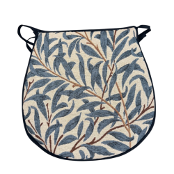 D Shaped Seat Pad Willow Bough Azure | D Shaped Tapestry Seat Pads |