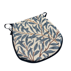 D-förmiges Sitzkissen Willow Bough Azure | D-förmige Gobelin-Sitzkissen |