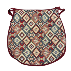Coussins de siège en forme de D à motif aztèque | Coussins de siège géométriques en forme de D |
