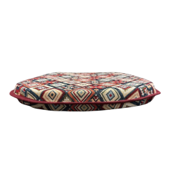 Coussins de siège en forme de D à motif aztèque | Coussins de siège géométriques en forme de D |