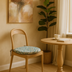 D Shaped Seat Pad Willow Bough Seaspray | D Shaped Blue Green Seat Pad