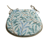 D-förmiges Sitzkissen Willow Bough Seaspray | D-förmiges blau-grünes Sitzkissen