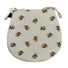 Small Bees Reversible 'D' Shape Seat Pad | Set of 4, 6 or 8 Chair Pads