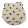 Kleine Bienen Wende-Sitzkissen in 'D'-Form | Set mit 4, 6 oder 8 Stuhlkissen