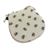 Small Bees Reversible 'D' Shape Seat Pad | Set of 4, 6 or 8 Chair Pads