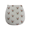 Petits coussins de chaise réversibles en forme de « D » à motif de faisans | Lot de 2, 4, 6 ou 8 coussins de chaise