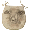 Sheep Reversible 'D' Shape Seat Pads | Set of 2,4,6 or 8 Chair Pads