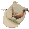 Pheasant Reversible 'D' Shape Seat Pads | Set of 2,4 6 or 8 Chair Pads