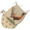 Pheasant Reversible 'D' Shape Seat Pads | Set of 2,4 6 or 8 Chair Pads