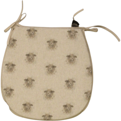 Kleine Schaf Wende-Sitzkissen in 'D'-Form | Set mit 2, 4, 6, 8 Stuhlkissen