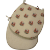 Coussin de siège réversible en forme de « D » motif coq | Ensemble de coussins de chaise double face