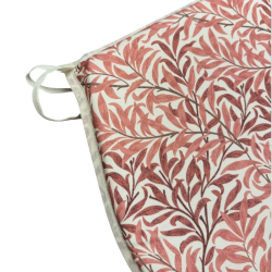 Coussin d'assise en forme de D, motif branches de saule rouille | Coussins d'assise à motifs en forme de D |