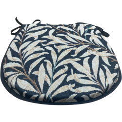 D Shaped Seat Pad Willow Bough Ebony | D Shaped Patterned Seat Pads |