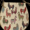 Tapisserie Lama D-förmige Sitzpolster | D-förmige Tier-Tapisserie-Sitzpolster