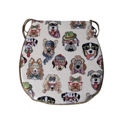 Tapestry Dog D Shaped Seat Pads | D Shaped Animal Tapestry Seat Pads