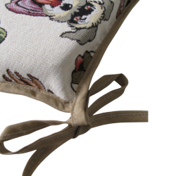 Coussins de siège en tapisserie pour chien en forme de D | Coussins de siège en tapisserie pour animaux en forme de D
