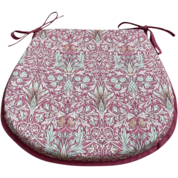Coussin de siège en forme de D, motif tête de serpent cramoisi | Coussins de siège à motifs en forme de D |