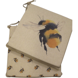 Coussins de chaise carrés réversibles Queen Bee | Lot de 2, 4, 6 ou 8 coussins de chaise