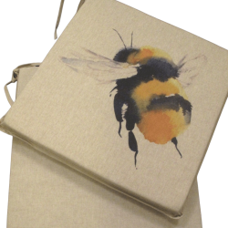Queen Bee Reversible Square Seat Pads | Set of 2,4,6 or 8 Chair Pads