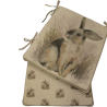 Grands coussins de chaise carrés réversibles à motif lapin | Lot de 2, 4, 6 ou 8 coussins de chaise