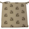 Grands coussins de chaise carrés réversibles à motif lapin | Lot de 2, 4, 6 ou 8 coussins de chaise