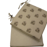Small Rabbit Reversible Square Seat Pads | Set of 2,4,6 or 8 Chair Pads