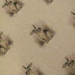 Petits coussins de chaise carrés réversibles à motif lapin | Lot de 2, 4, 6 ou 8 coussins