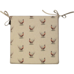 Petits coussins carrés pour chaises à motifs de faisans | Lot de 2, 4, 6 ou 8 coussins | Double face