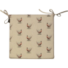 Small Pheasants Square Seat Pads | Set of 2,4,6,8 Chair Pads | 2 sided