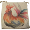 Large Rooster Reversible Square Seat Pad | Set of 2,4,6 or 8 Chair Pads