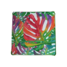 Square Seat Pad Tropical Leaves | Modern Multicoloured Square Seat Pads