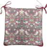 Square Seat Pad Strawberry Thief Crimson | Floral Red Square Seat Pads