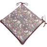 Quadratisches Sitzkissen Strawberry Thief Crimson | Florale rote quadratische Sitzkissen