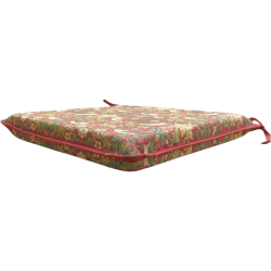 Coussin de siège carré Fraise Voleuse Cramoisi | Coussins de siège carrés rouges à motifs floraux