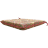 Coussin de siège carré Fraise Voleuse Cramoisi | Coussins de siège carrés rouges à motifs floraux