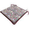 Coussin de siège carré Fraise Voleuse Cramoisi | Coussins de siège carrés rouges à motifs floraux