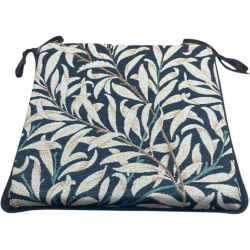 Square Seat Pad Willow Bough Ebony Tapestry| William Morris Seat Pads