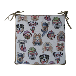 Tapestry Dog Square Seat Pads| Animal Print Tapestry Square Seat Pads