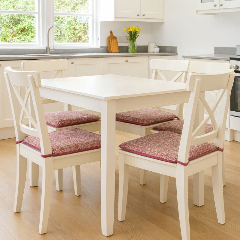 Square Seat Pad Snakeshead Crimson |  William Morris Square Seat Pads