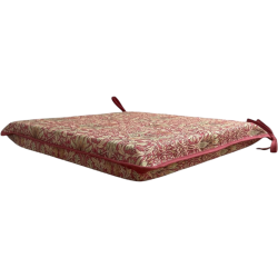 Coussin de siège carré Snakeshead Crimson | Coussins de siège carrés William Morris