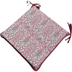 Quadratisches Sitzkissen Snakeshead Crimson | William Morris quadratische Sitzkissen