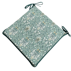 Square Seat Pad Snakeshead Forest |  William Morris Square Seat Pads