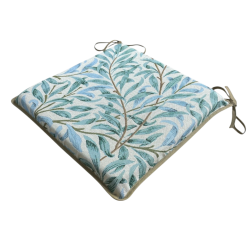 Quadratisches Sitzkissen Willow Bough Tapestry Seaspray| Gemusterte Sitzkissen