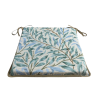 Coussin d'assise carré à motifs de branches de saule et d'embruns | Coussins d'assise à motifs