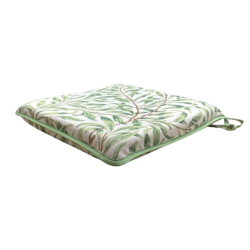 Square Seat Pad Willow Bough Sage Tapestry | William Morris Seat Pads